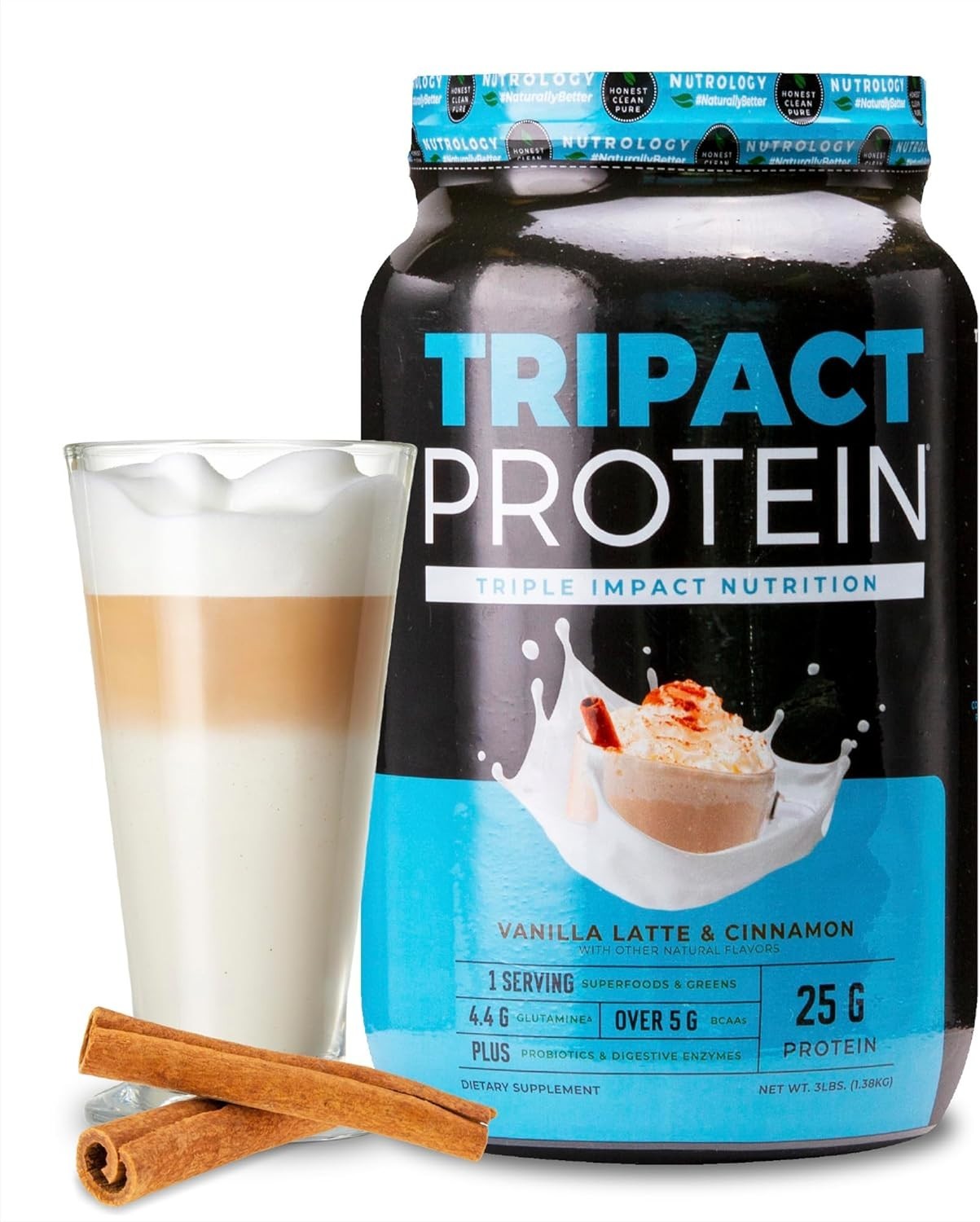 Tripact Protein – Vanilla Latte & Cinnamon (40 Servings)