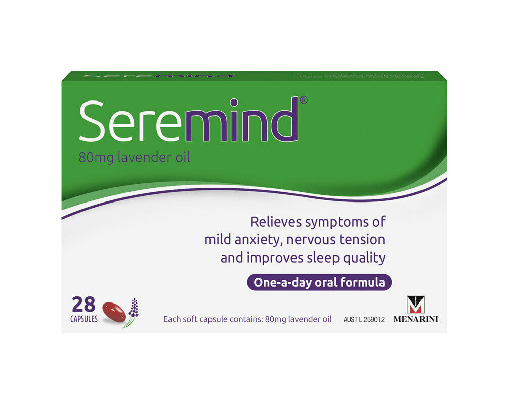 Seremind Lavender Oil 80mg Improves Sleep Relieves Anxiety Symptoms 28 Capsules
