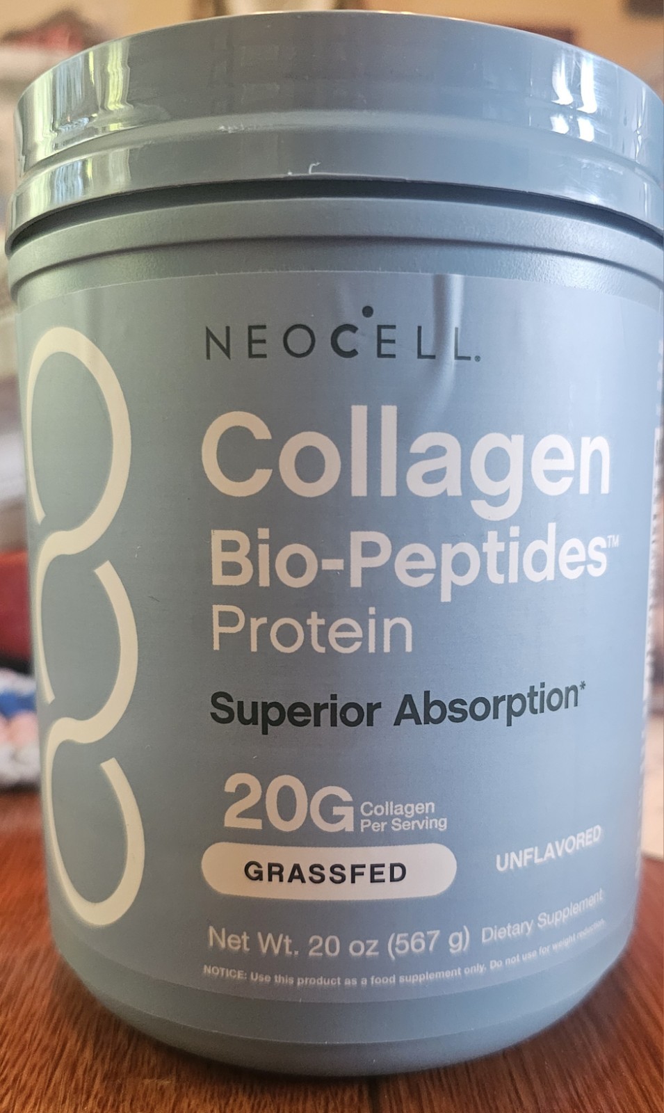 NeoCell Collagen Bio-Peptides Powder Grass Fed Unflavored Keto Kosher 20 oz