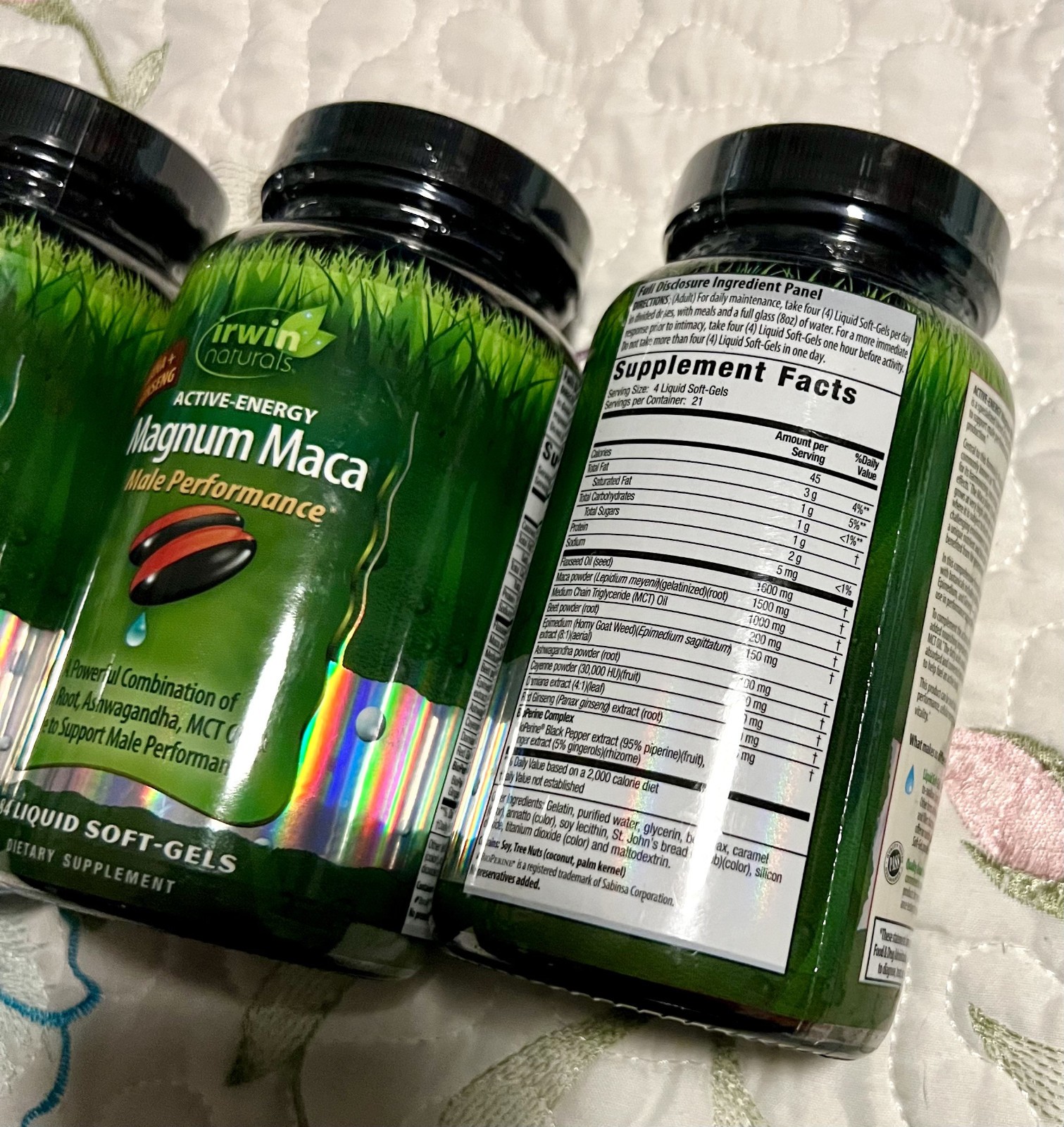 Lot Bundle 3 Pack Irwin Naturals Magnum Maca Root 252 Male Performance Libido