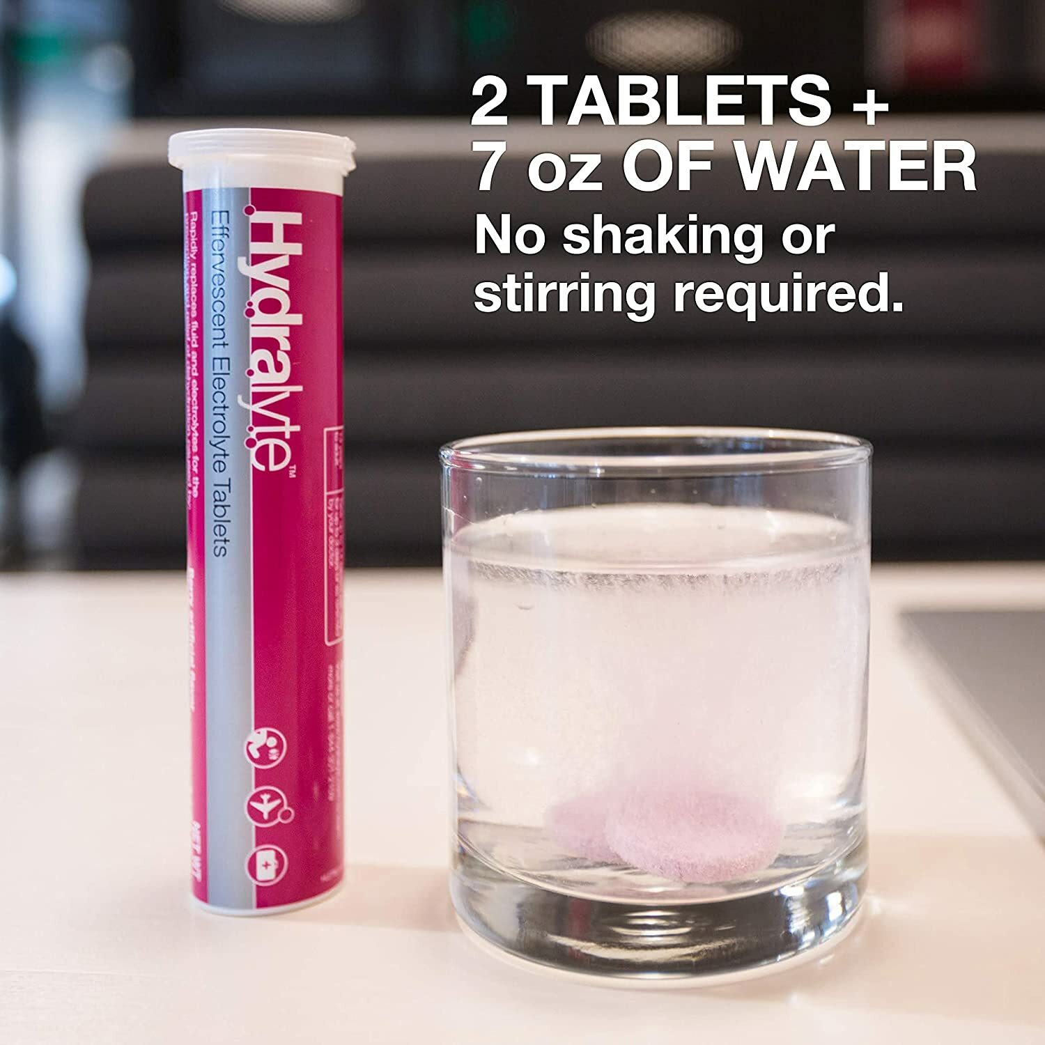 2 x Hydralyte Effervescent Electrolyte Strawberry Kiwi Flavoured 20 Tablets