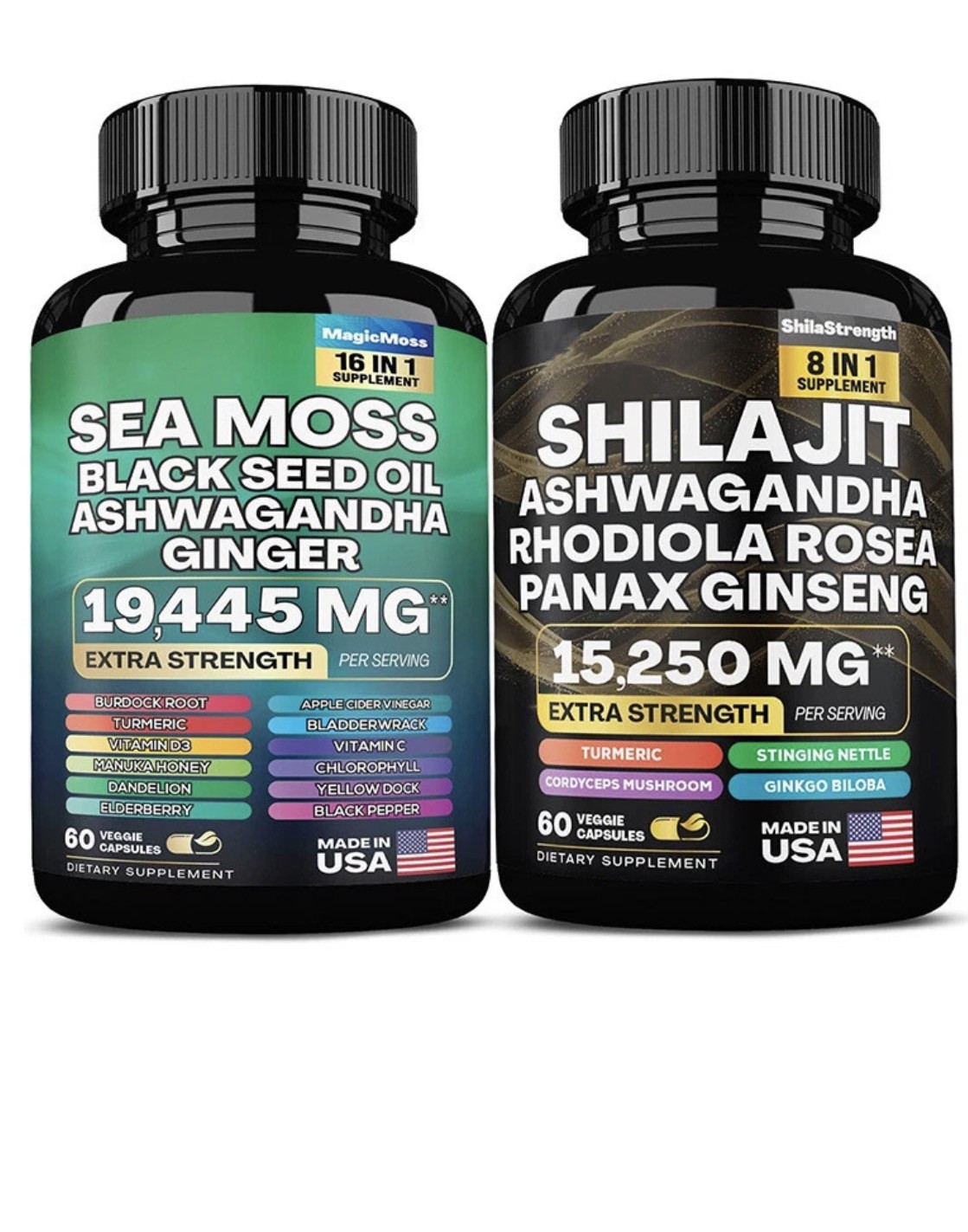 Vitality power Duo Sea Moss and Shilajit Combo Pack
