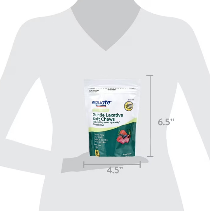 Equate Gentle Laxative Soft Chews 30 Ct Mixed Berry Digestive Support