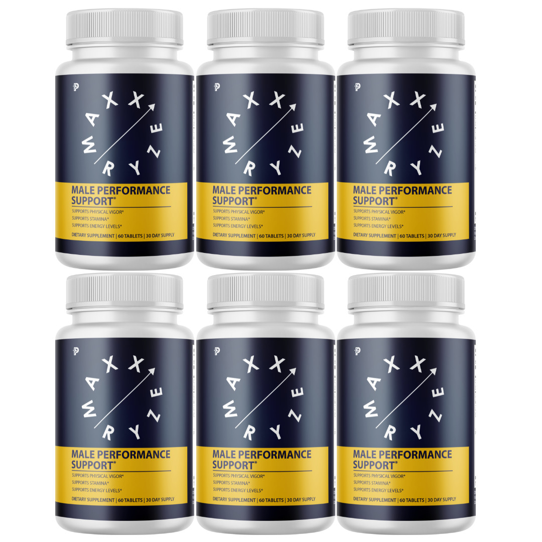 Maxx Ryze Male Performance Supplement, Stamina Support- 6 Bottles Official