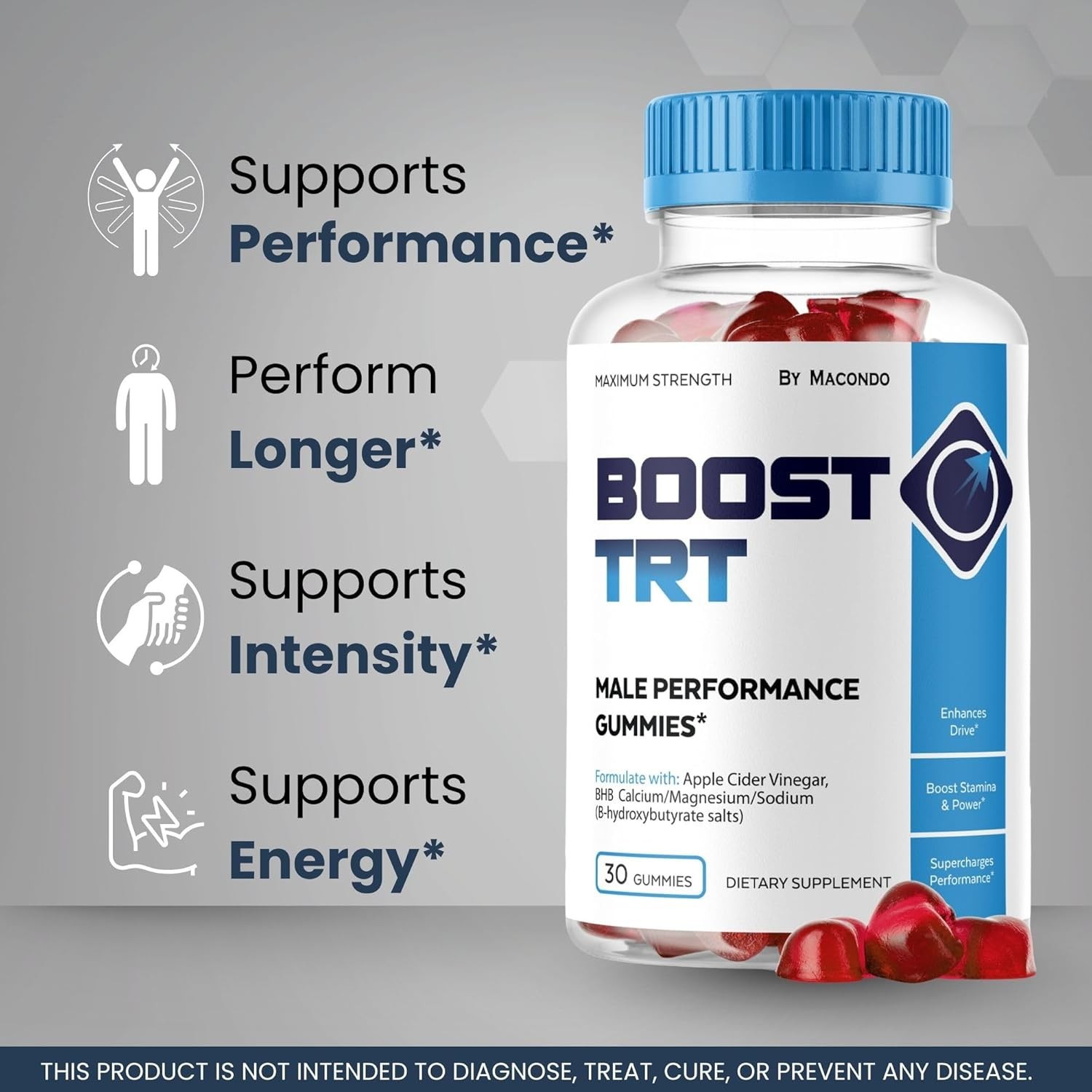 5 mos x30ct Boost TRT Gummies Boost TRT Male Performance Advanced Formula 150ct