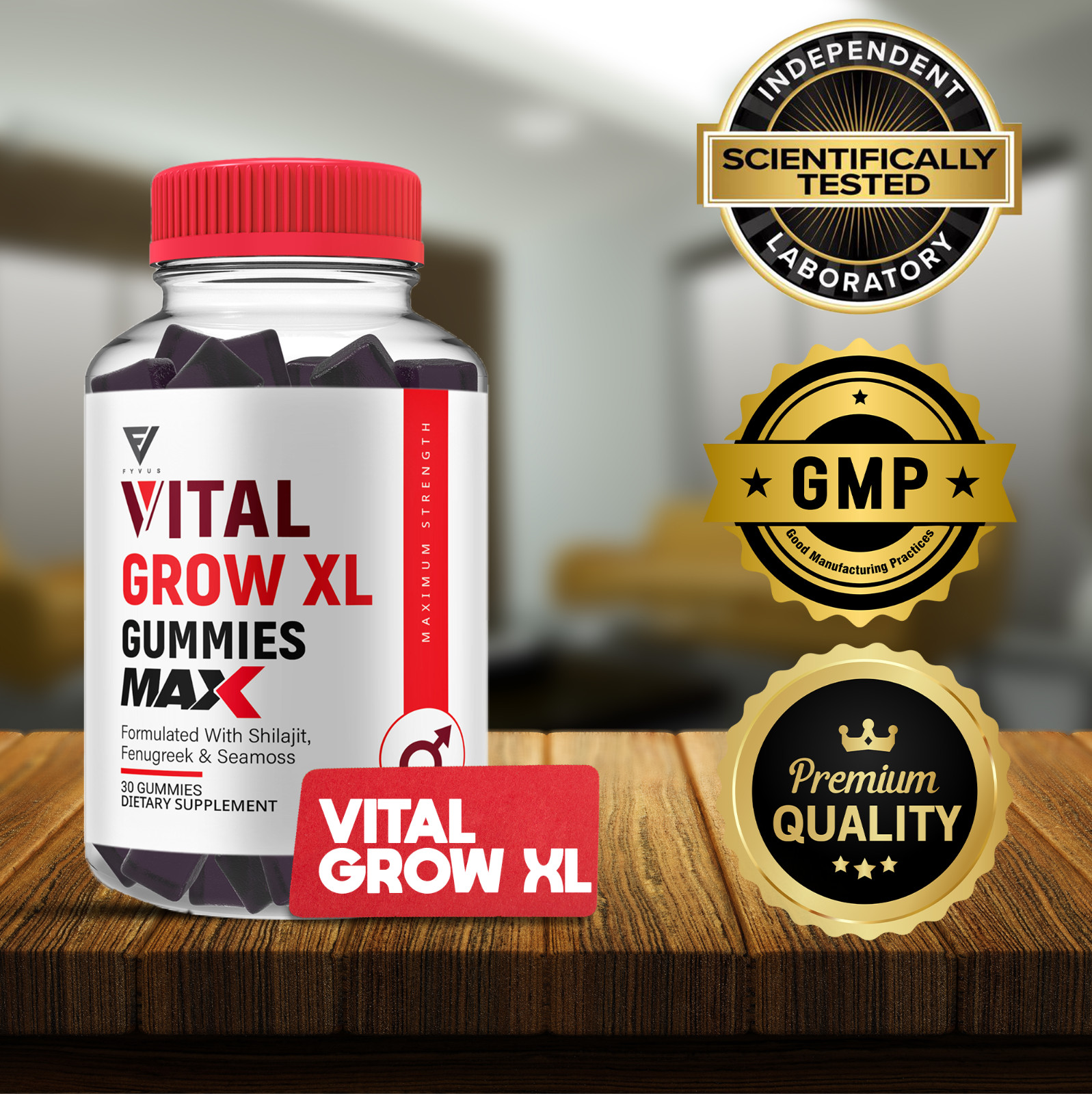(5 Pack) Vital Grow XL Gummies, Vital Grow XL Maximum Performance (300 Gummies)