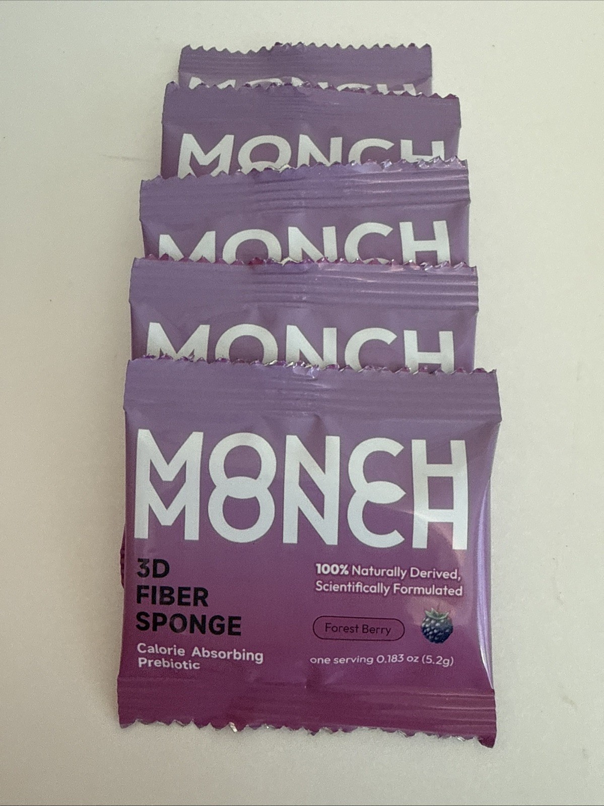 Monch Monch Calorie Absorbing Fiber 3D Fiber Sponge 5 Sealed Packets