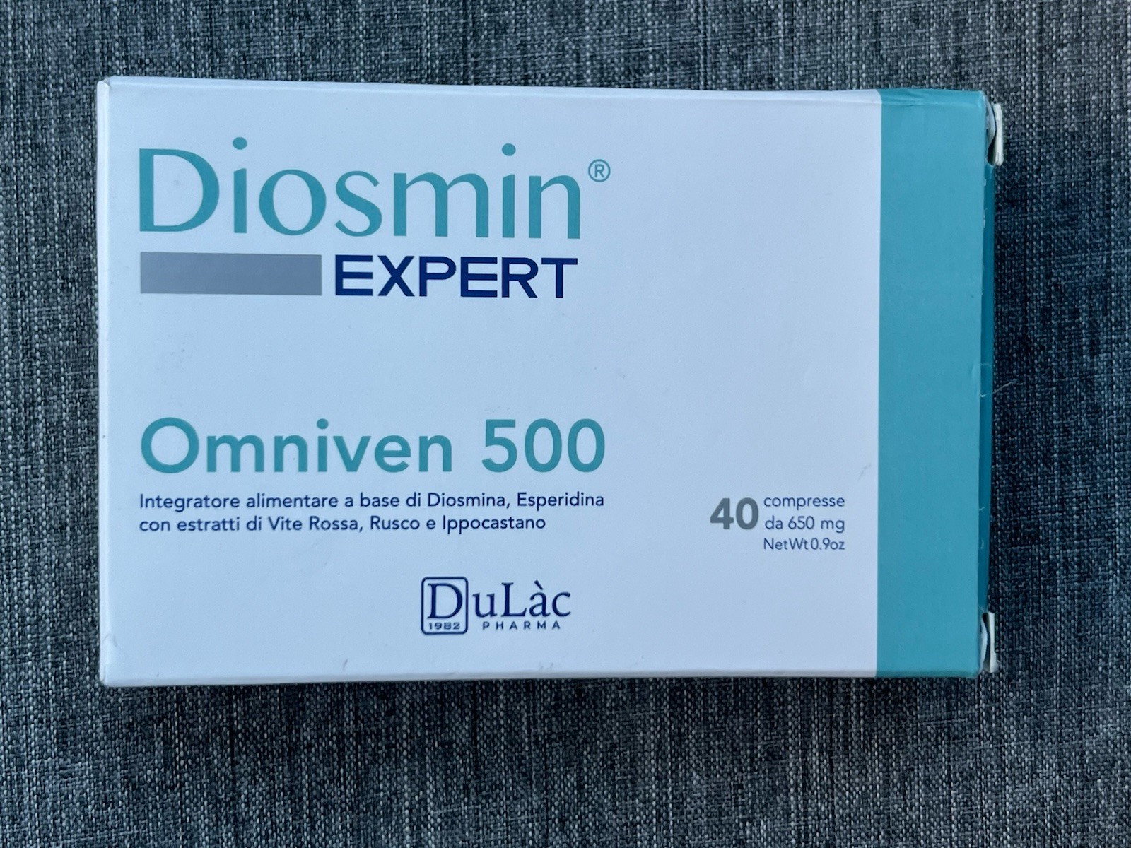 DuLac Pharma Diosmin Expert Omniven 500 Blood & Circulatory Health 40 Tb BB12/26