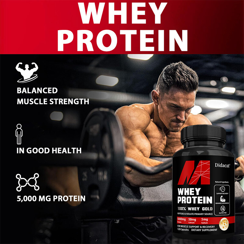 WHEY PROTEIN 5000MG WHEY GOLD PEPTIDES & ISOLATE PRIMARY SOURCE