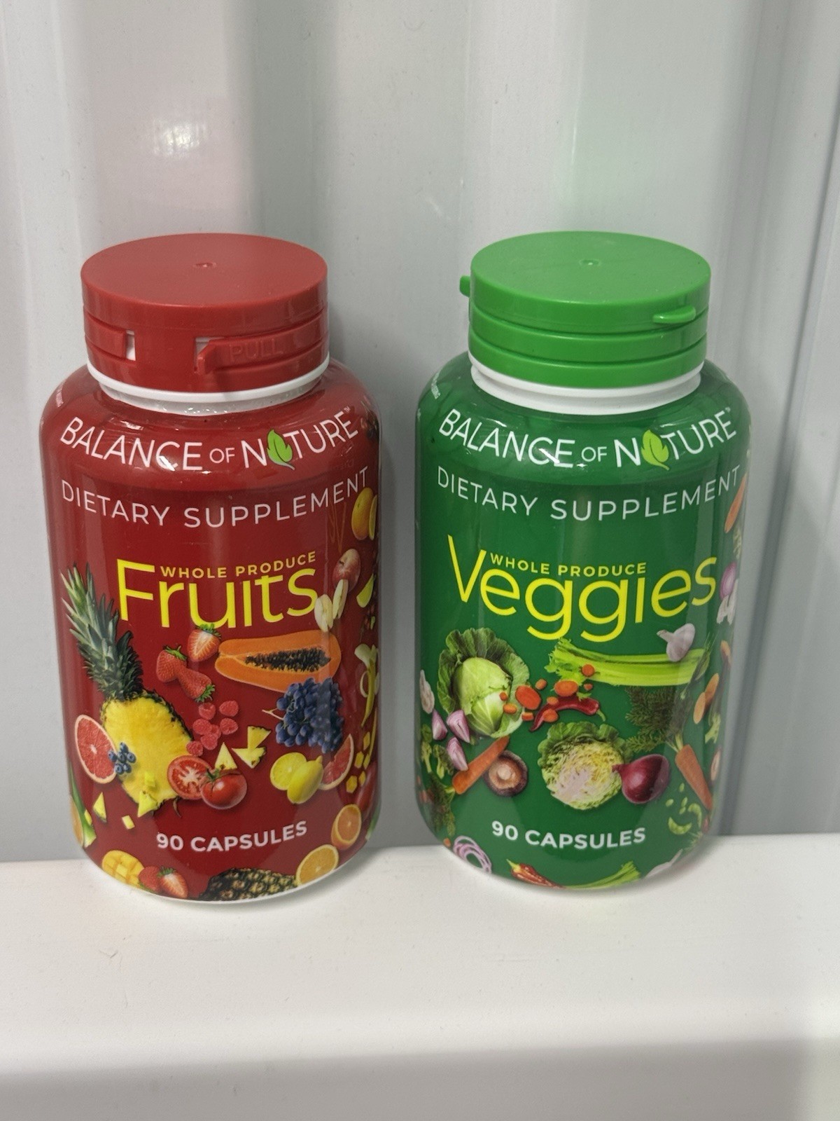Veggie & Fruit Dietary Supplement Set of 2 – 90 Capsules Each