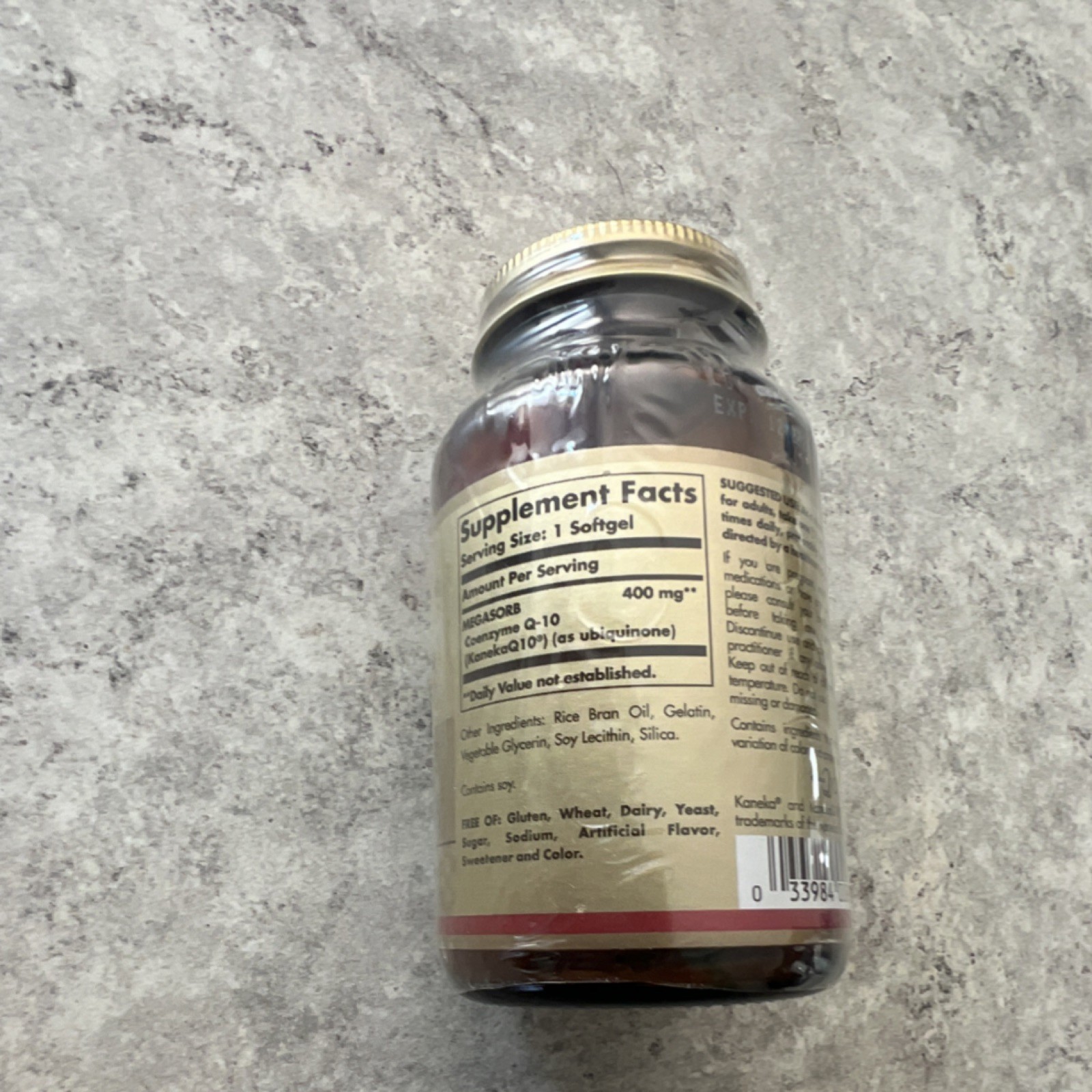 Solgar Megasorb CoQ-10 400mg Softgels 60 Count Exp 12/28