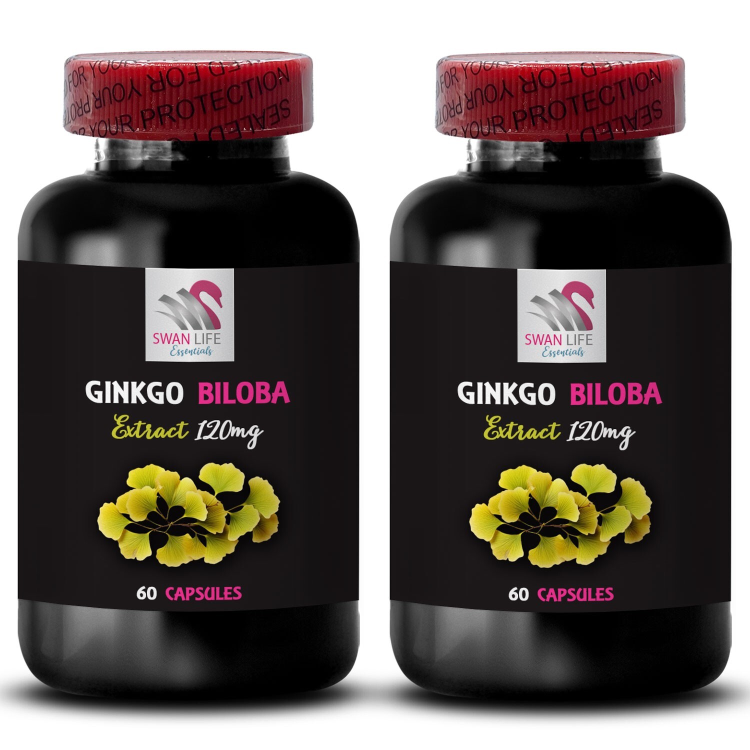 Nutritional supplement – GINKGO BILOBA EXTRACT – Energy boost 2 Bottles 120 Cap