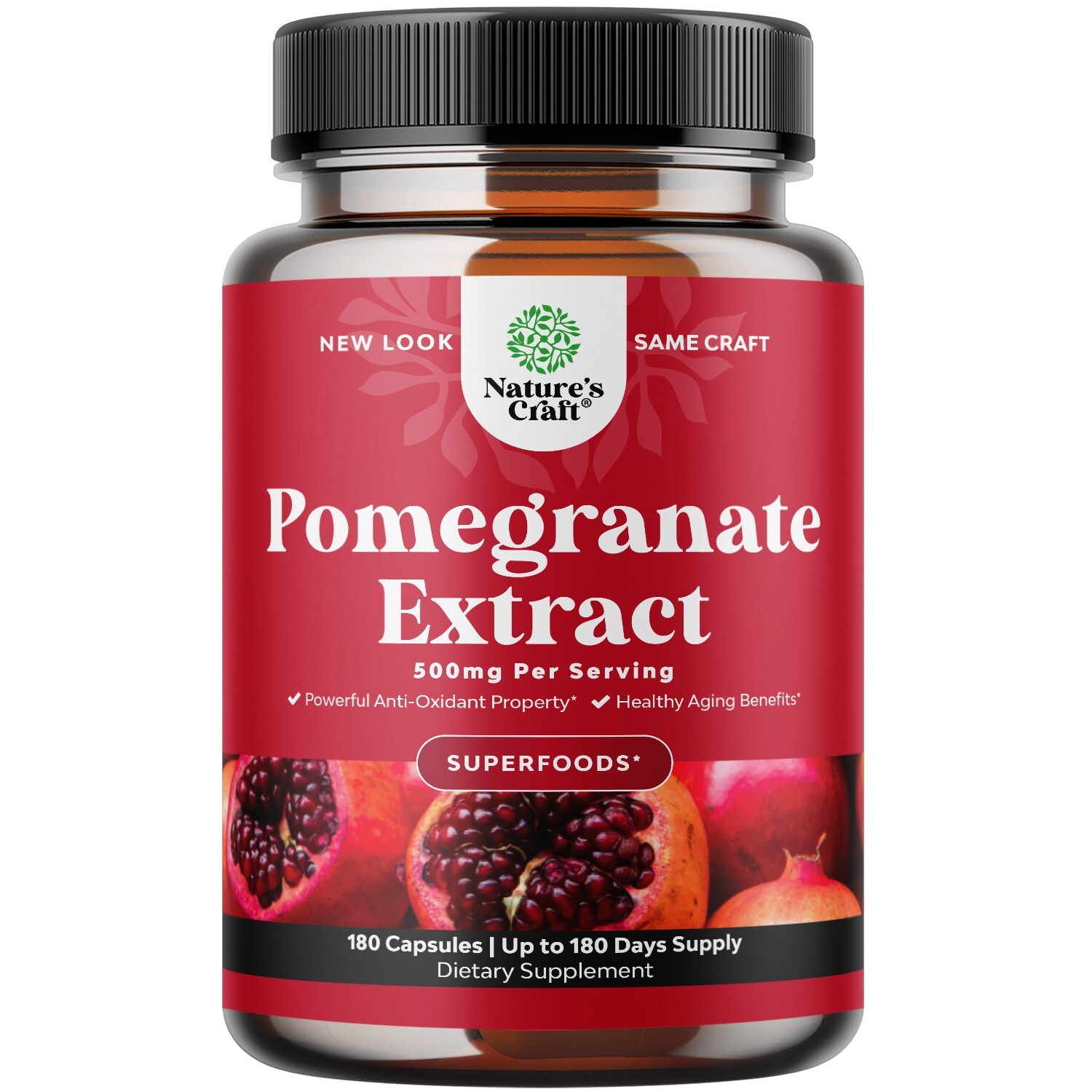 Advanced Antioxidant Superfood Pomegranate Supplement 180 count