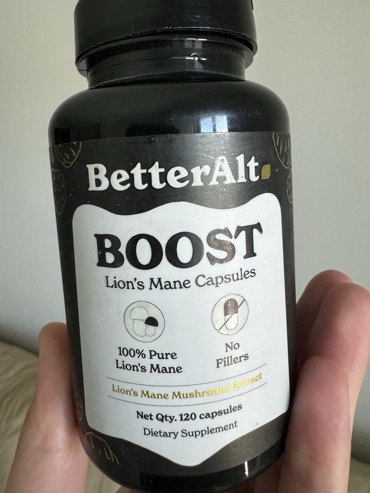 BetterAlt 1000mg Lions Mane Mushroom Capsules | Nootropic Brain Booster |
