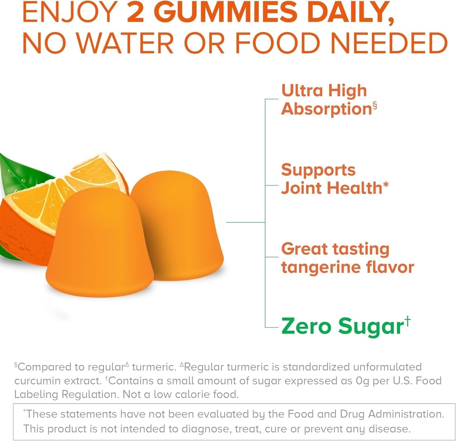 Qunol Zero Sugar Turmeric Gummies 500mg – Joint Support – 120 Count