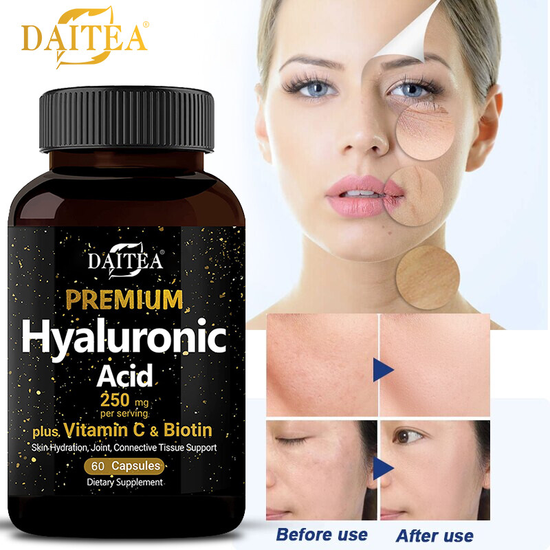 Hyaluronic Acid 250mg Biotin Vitamin C Joint, Connective Tissue Support