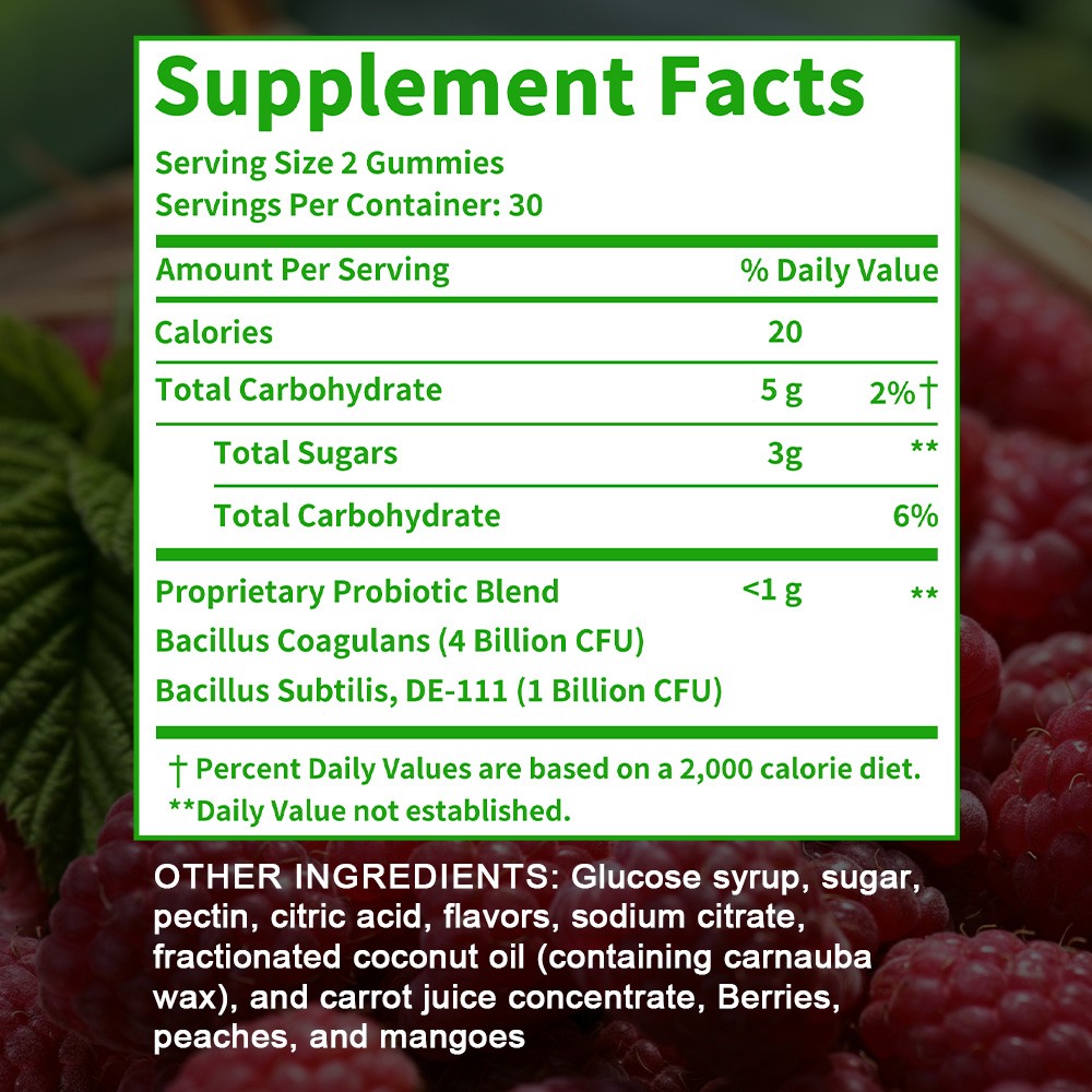 Probiotic Gummies – 5 Billion CFU for Digestive Health & Gut Balance 60pcs