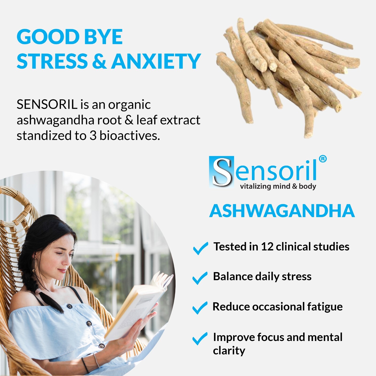 Organic Saffron Ashwagandha Supplement for Stress, Anxiety, Sleep, Mood Support