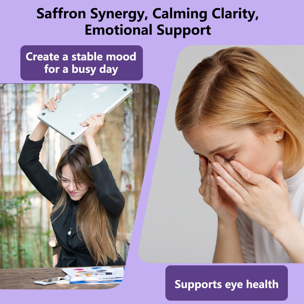 Saffron Supplements-30/60/120 Improve Mood & Vision & Focus Capsules Non-Gmo