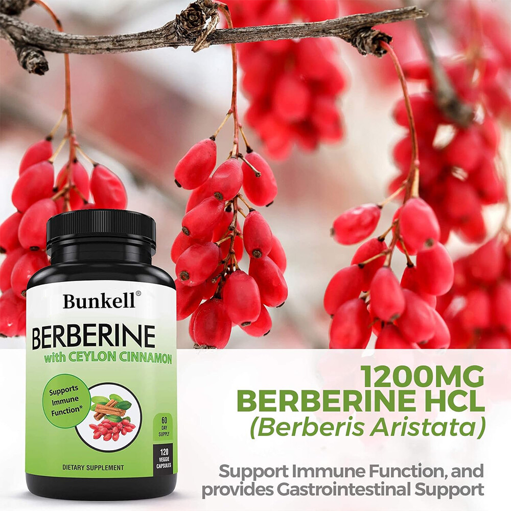 Berberine with Ceylon Cinnamon 1300mg Heart Health & Immune Support