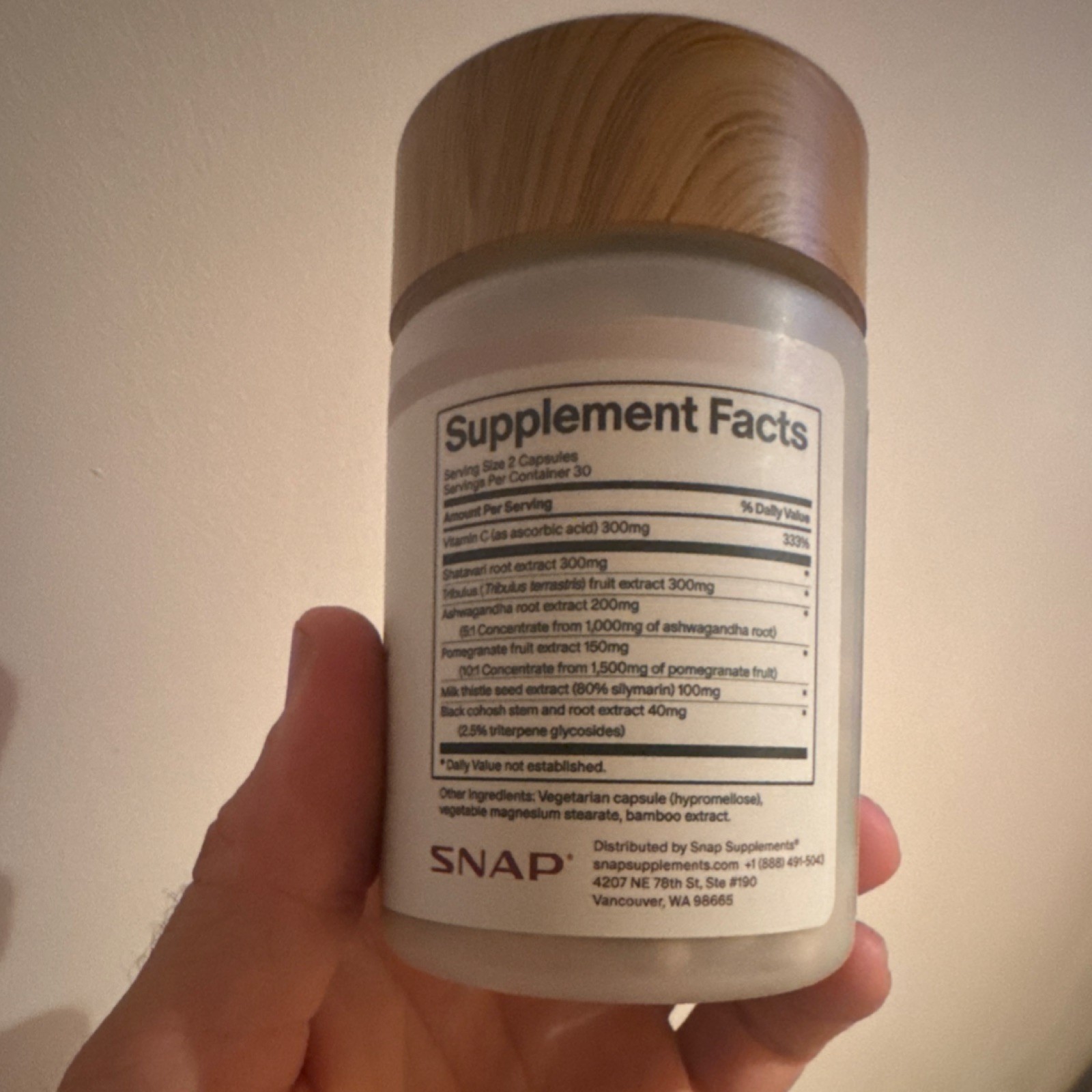 SNAP Perimeno Health Hormone Balance Vegan Gluten-Free 60 Capsules Exp 03/2029