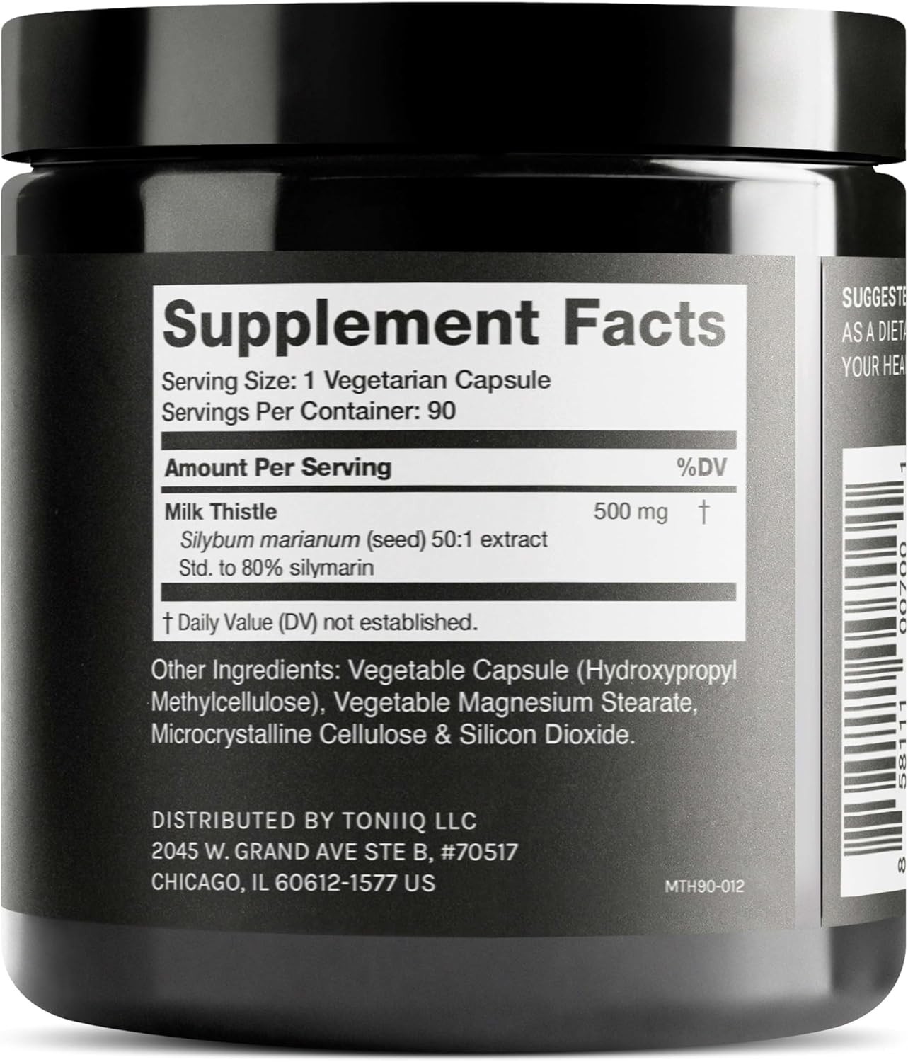 Ultra High Strength Milk Thistle Capsules 25,000Mg 50X Concentrated Extract 90 C