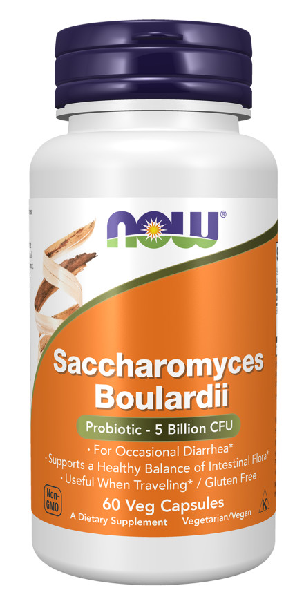 NOW Foods Saccharomyces Boulardii, 60 Veg Capsules 3/26