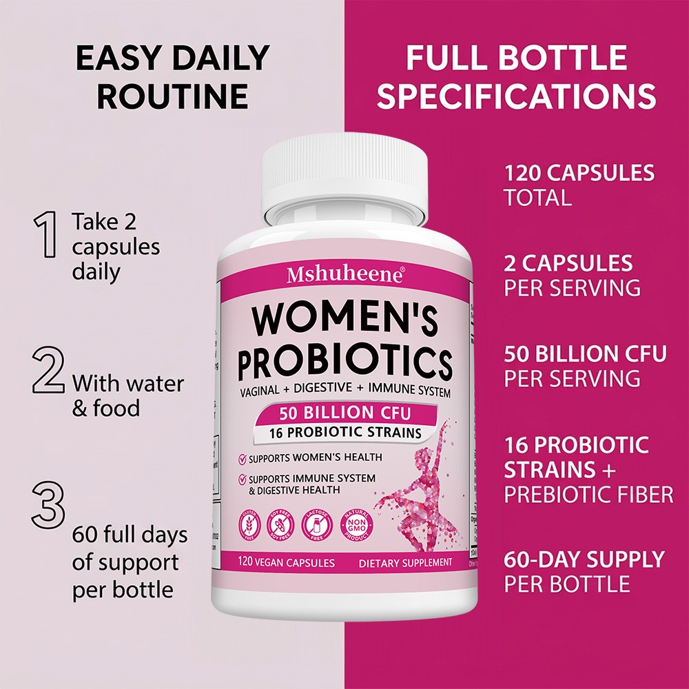 50 Billion CFU Women Probiotic Complex, Immune & Feminine Wellness 30~120 Caps