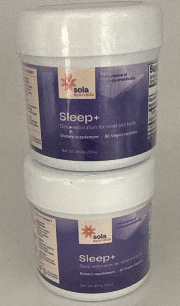 Lot Of 2 Sola Ayurveda Sleep+ Dietary Supplement 30 Vegan Capsules BB 6/2027