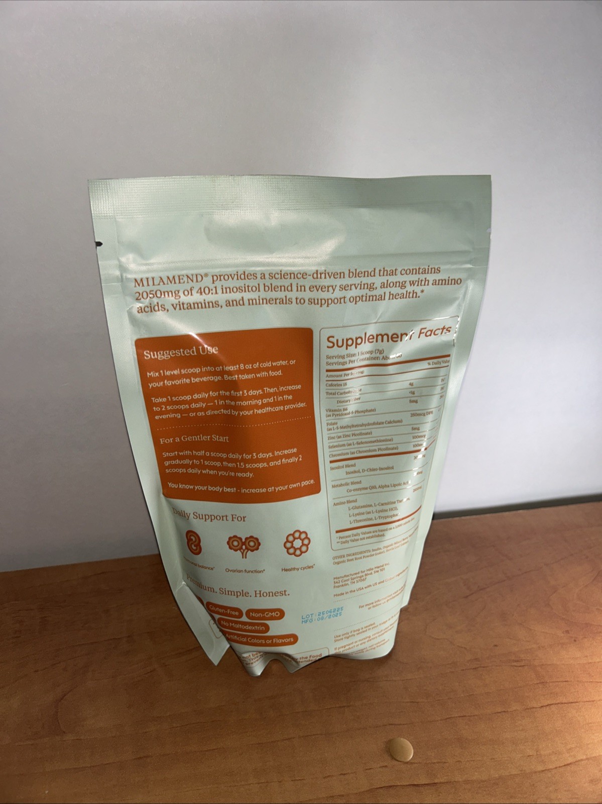 MILAMEND Hormone Balance Dietary Supplement 15.2 oz (430 g) Mixed Berry