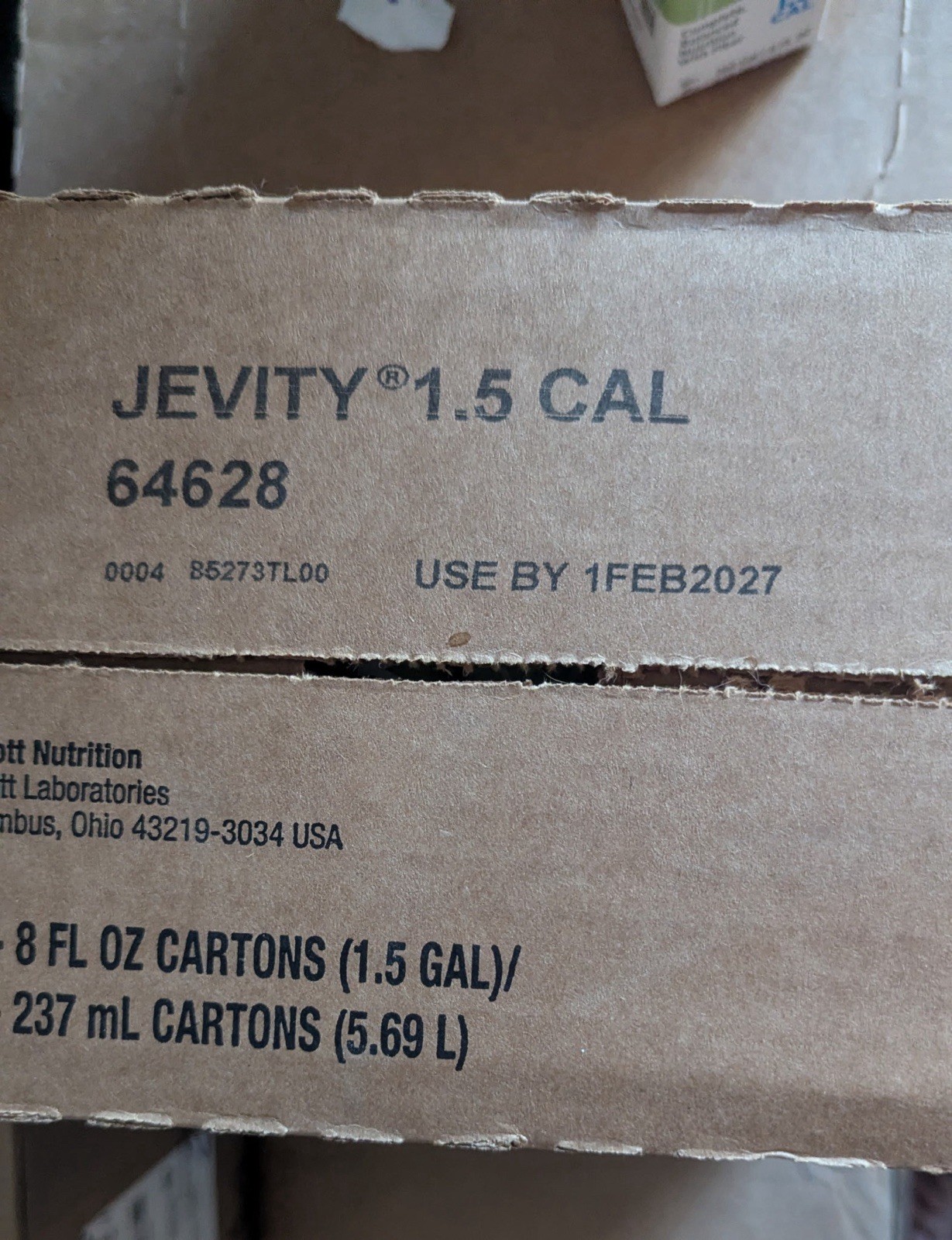 Abbott Jevity 1.5 Cal Liquid Nutrition Shake w/ Fiber 8 fl oz Exp 1FEB2027