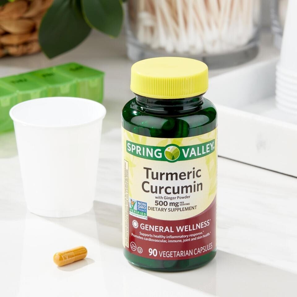 Turmeric Curcumin With Ginger Powder 500 Mg Cardiovascular Joint Health, 90 Caps