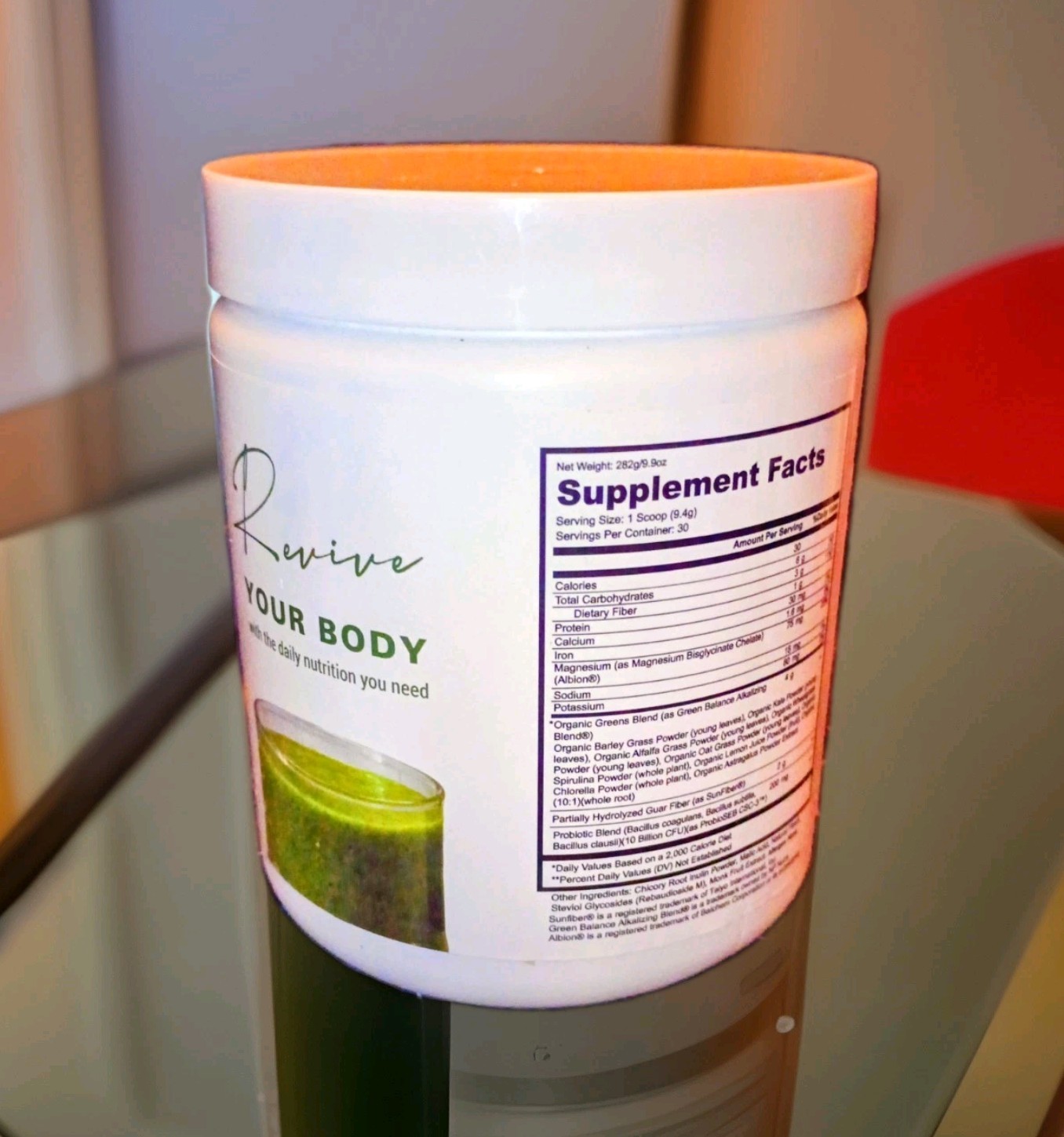 Living R3 Greens Powder +Probiotics Vegan Gluten-free Dietary Supplement 9.9 oz