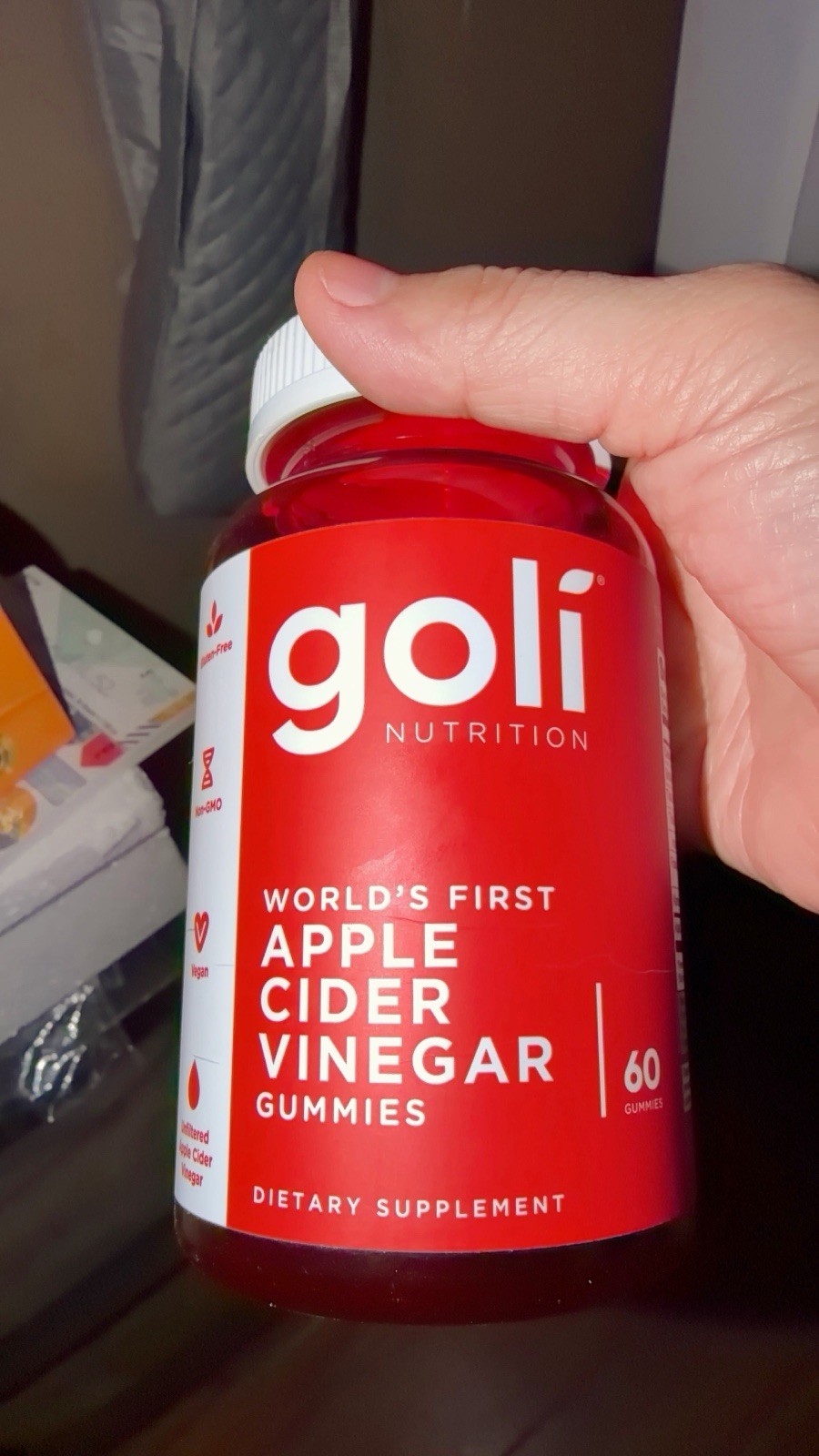 Goli Apple Cider Vinegar Gummies 60 Vegan Gluten-Free Non-GMO