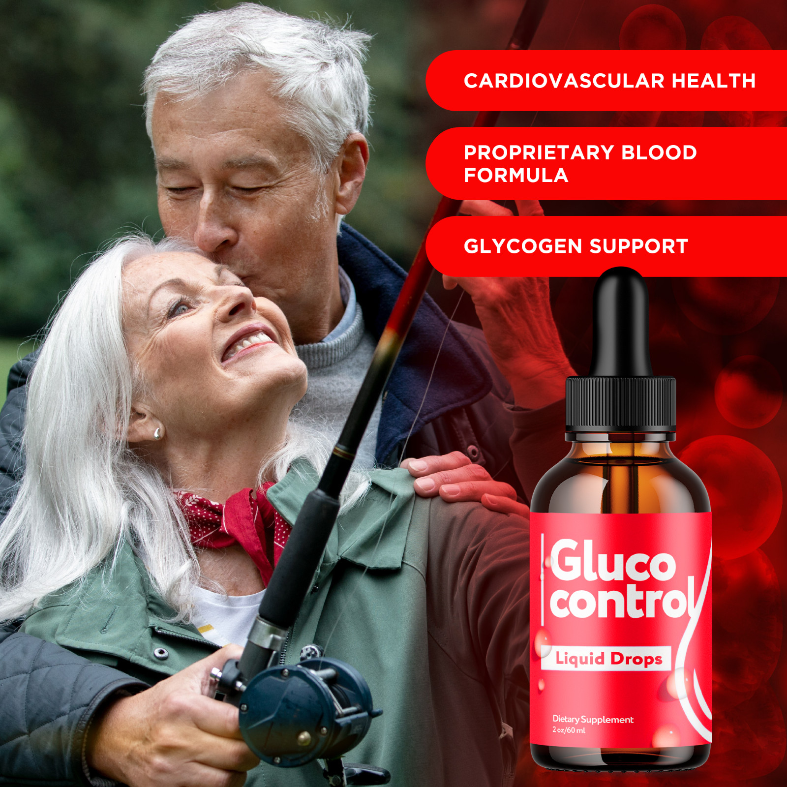 (5 Pack) Gluco Control Blood Support Drops Advanced Vitamin Supplement 2ML
