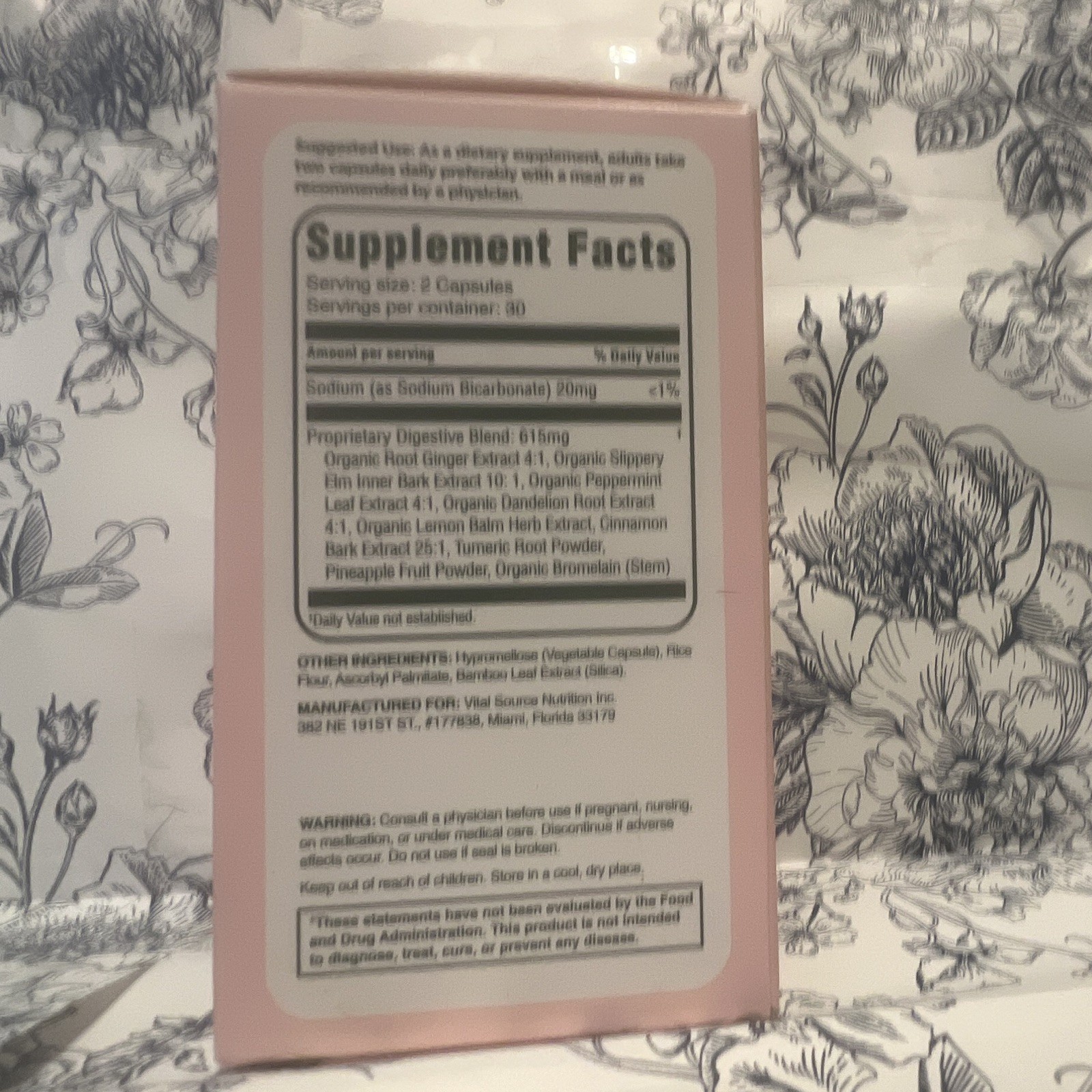 Vital Source Nutrition AiRi Debloat Digestive Support 60 Caps Vegan Exp 08/2027