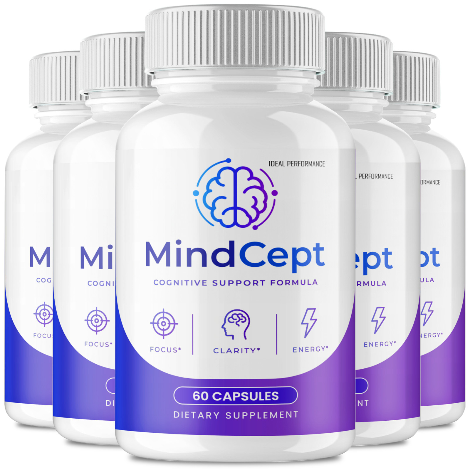 Mindcept Capsules, Official Mindcept Supplement for Brain Health (5 Pack)