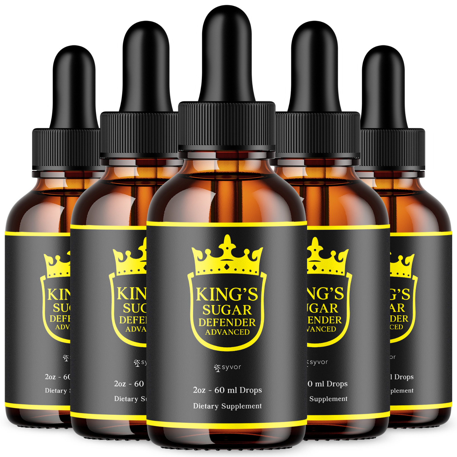 (5 Pack) King’s Sugar Defender Blood Support Drops Vitamin Supplement 150 Servs