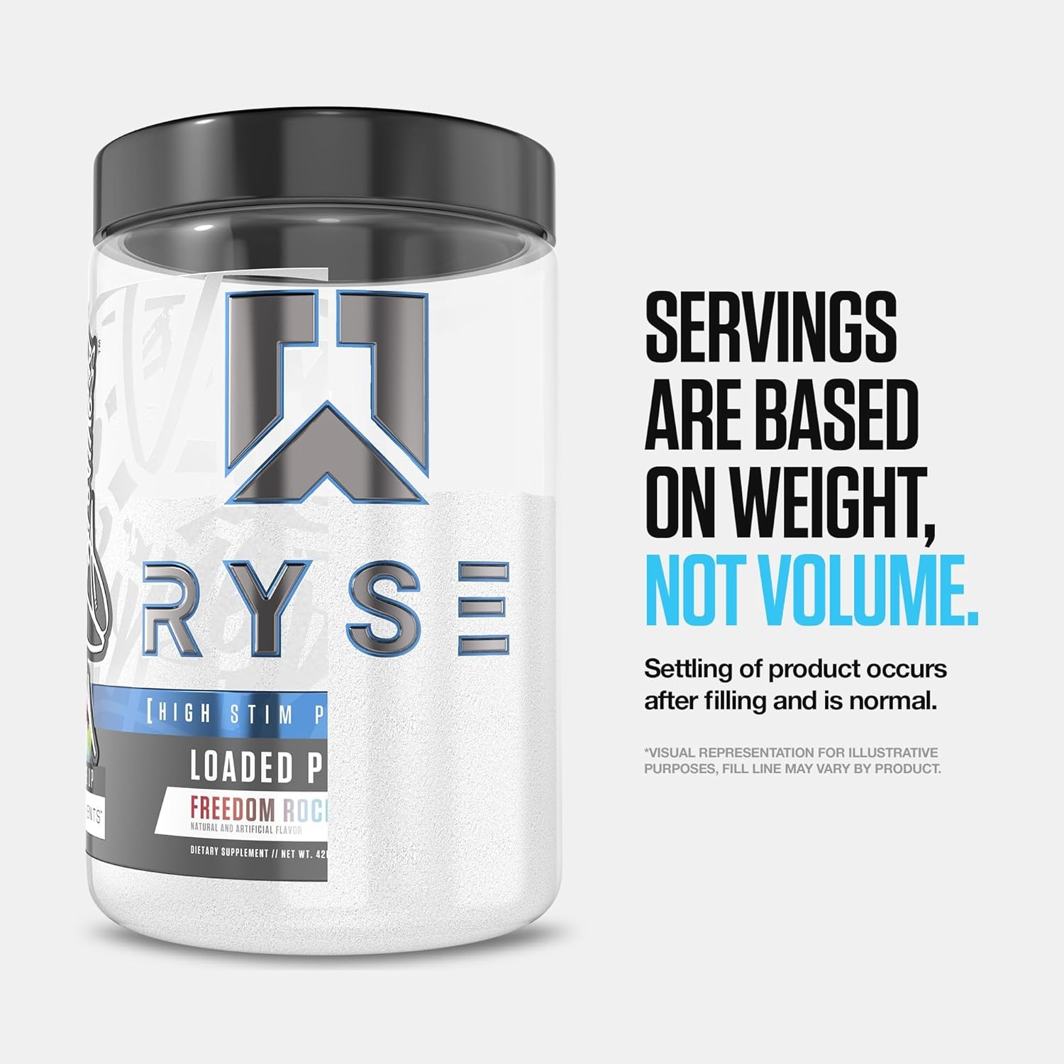 RYSE Loaded Daily Pre Workout Powder – Freedom Rocks – 30 Servings