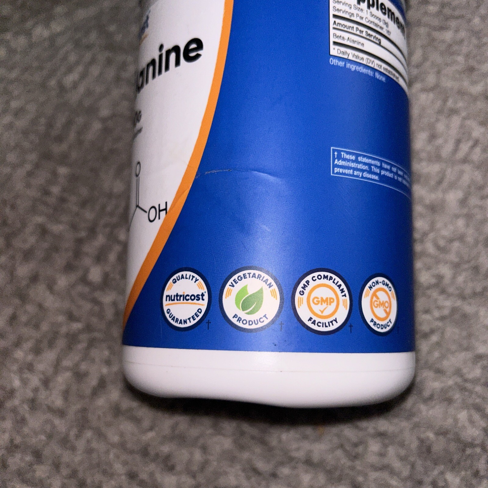 Nutricost Beta Alanine Powder 500 Grams – Pure Beta-Alanine