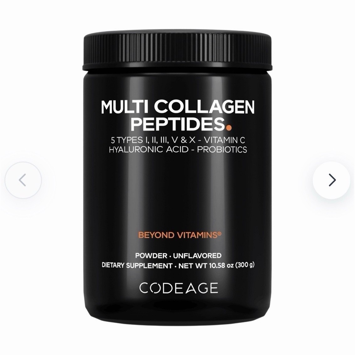 Codeage Multi Collagen Powder Unflavored Hair Skin Nail Support 10.58 oz