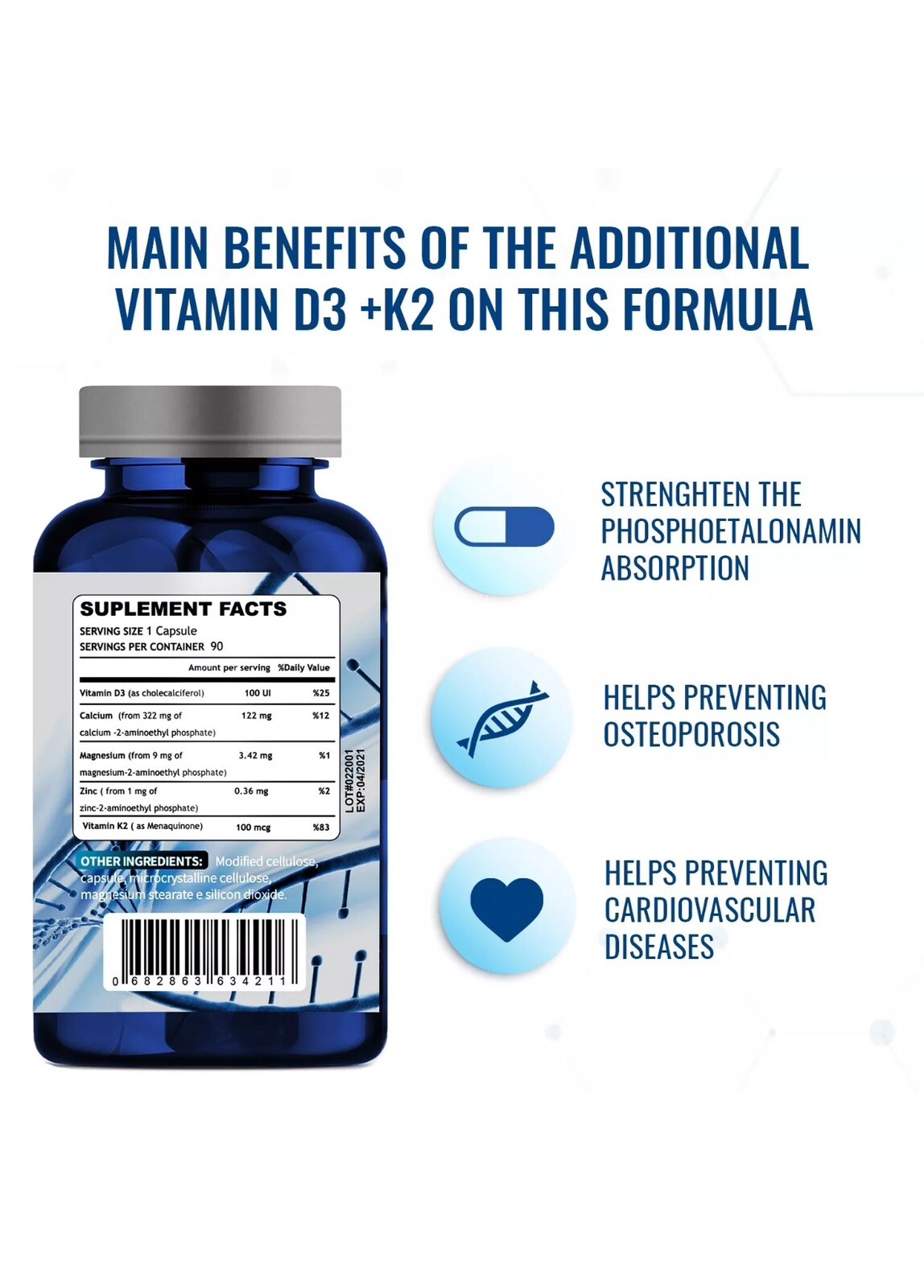 PHOSPHOETHANOLAMINE-Fosfoetanolamina – FORMULA ORIGINAL USP – MADE IN USA