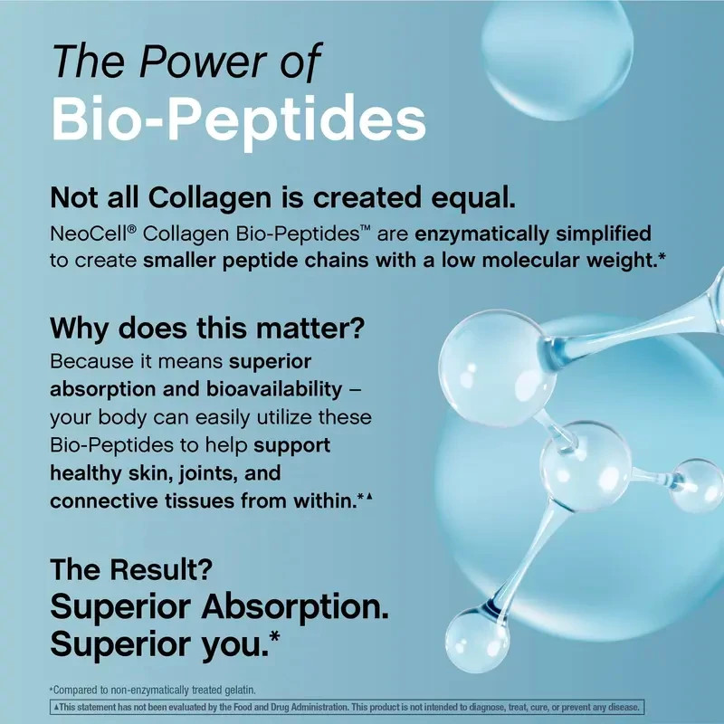 NeoCell Collagen Peptides Powder 20oz – Grassfed Protein Supplement – Advanced w