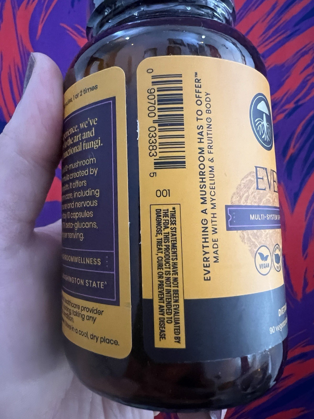 Mushroom Wellness by Herb Pharm Multi Mushroom Immune Support 1080mg 90 Caps