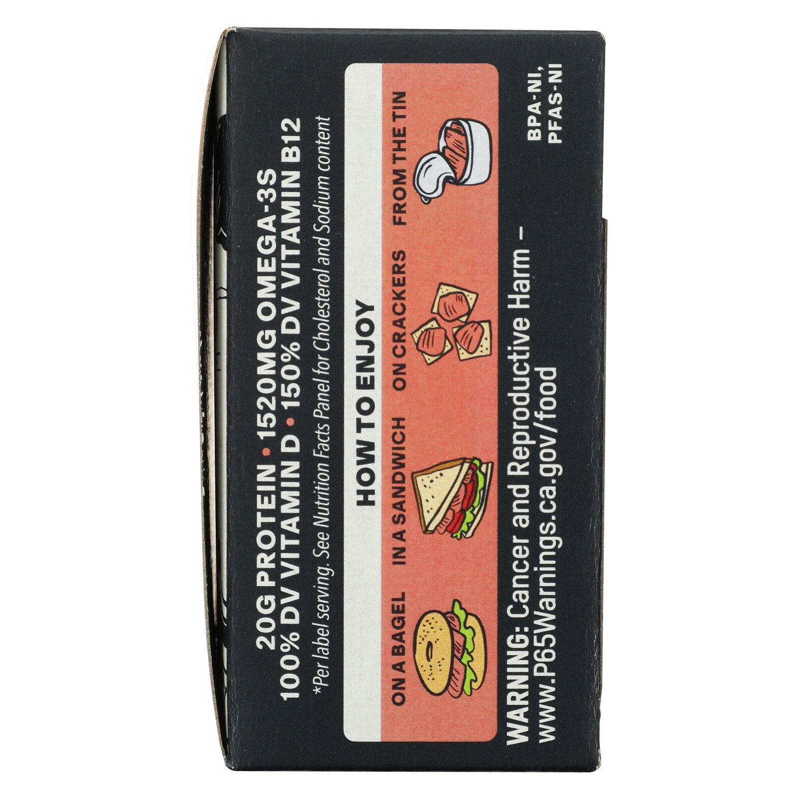 Patagonia Wild Pink Salmon Smoked Pastrami Seasoned 3 Oz Tin 20G 6 Pack
