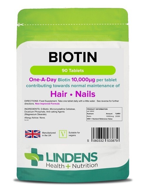 Lindens Biotin 3-PACK 270 Tablets 10000mcg High Strength Vitamin B7 d-Biotin