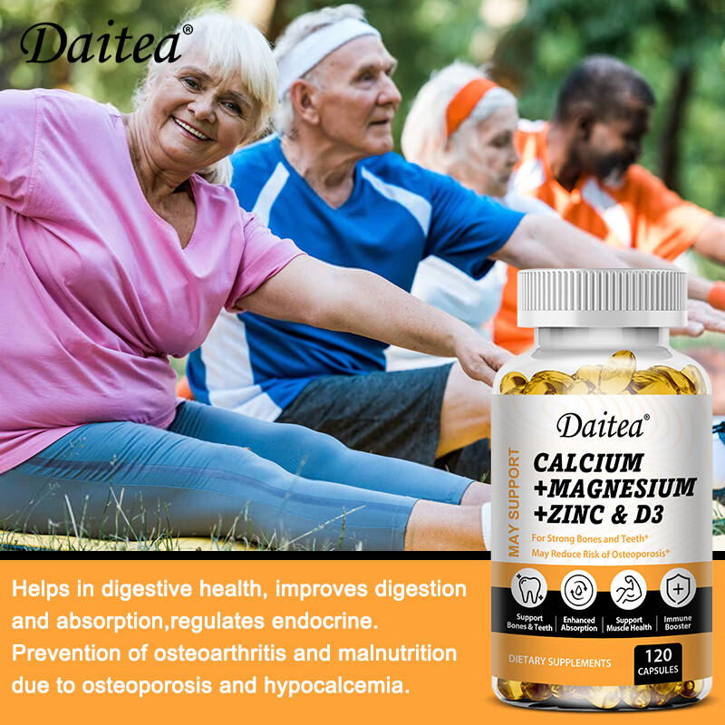 Calcium + Magnesium + Zinc and D3 Capsules – Strong Bones and Teeth