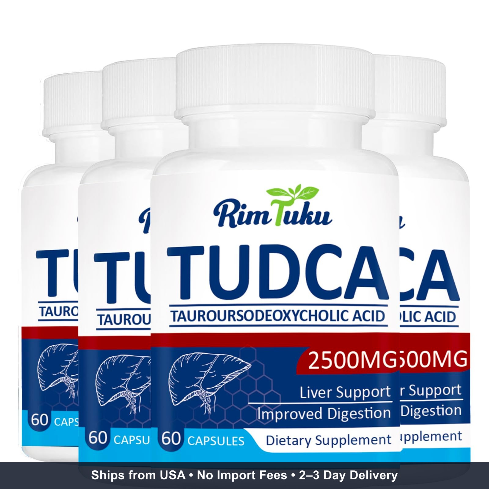 2500MG TUDCA Supplement – Bile Salts Liver Detox & Cleanse and Gallbladder Cleas