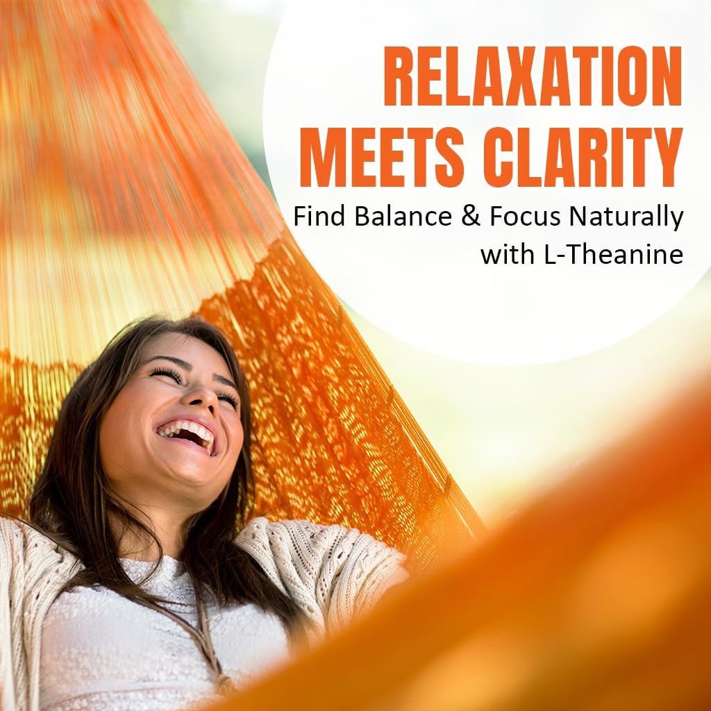 L-Theanine Supplement 400mg per Serving Supports Calm Relxation 120 Capsules