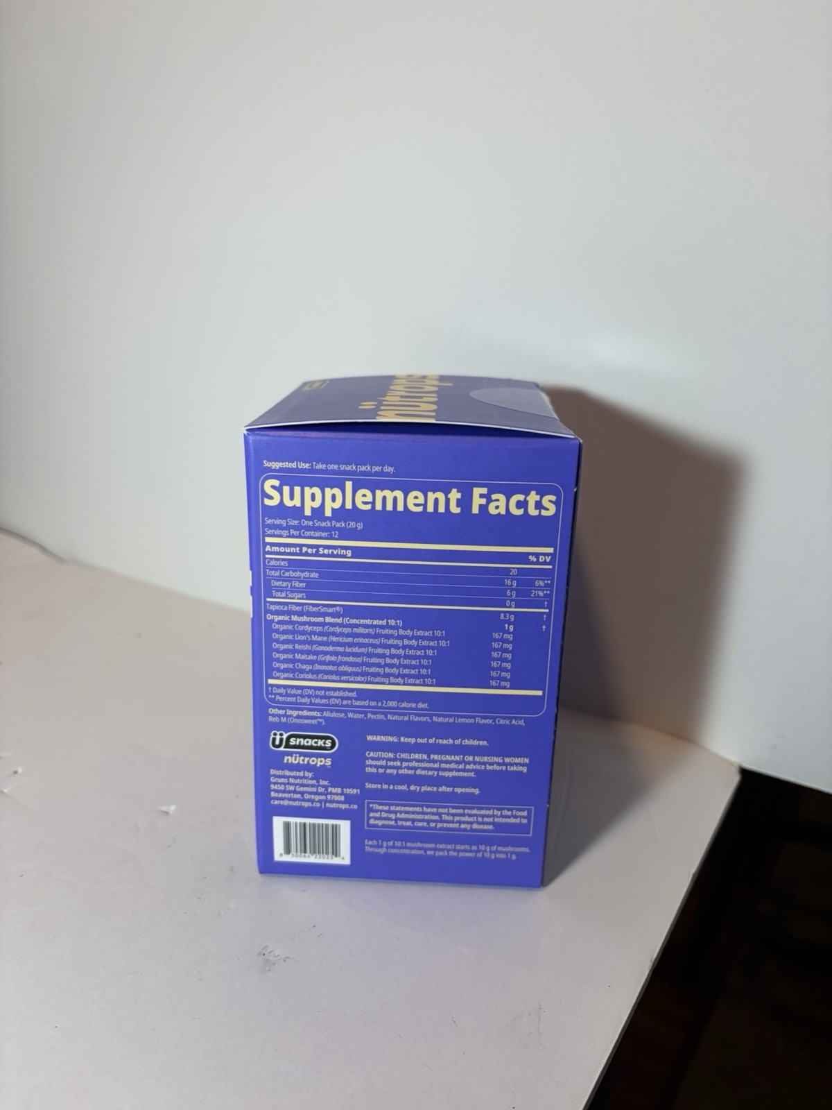 nütrops Nootropic Gummies Brain & Cognitive Health Lemon Clouds Sugar-Free 12